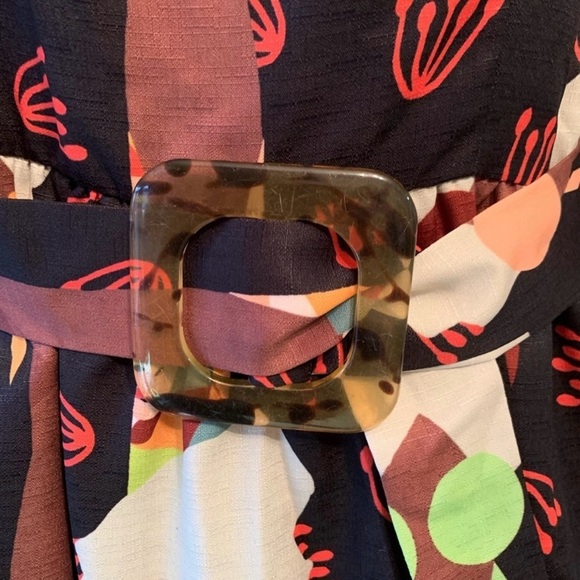 NWT Modcloth 'Lets Go Boho' Brown & Black Maxi 1/2 sleeve Dress - Picture 4 of 6